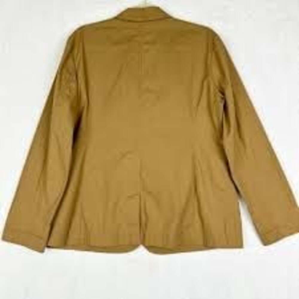 Eileen Fisher Camel Tan Cotton Blazer - Picture 3 of 12